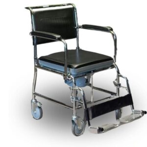 كرسي حمام متحرك نيكل عجل صغير مجهز حركة دخل و خارج المنزل مستورد