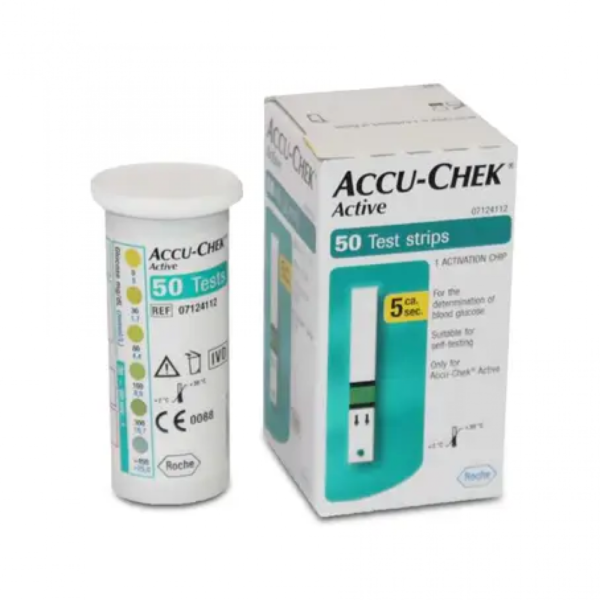 شرائط جهاز السكر أكيو-تشيك أكتف Accu-Chek Active Strips ( 50 شريطة )