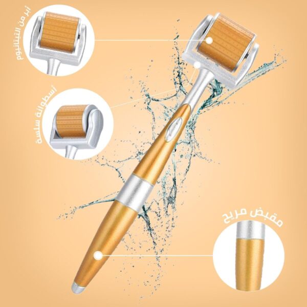 ⁦ديرما رولر ماركة زد جي تي اس ،مقاس 1 مل ،جولد Derma Roller ZGTS Micro needling 1 mm⁩ - الصورة ⁦3⁩