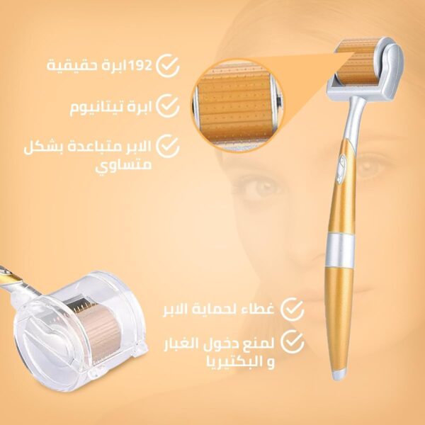 ⁦ديرما رولر ماركة زد جي تي اس ،مقاس 1 مل ،جولد Derma Roller ZGTS Micro needling 1 mm⁩ - الصورة ⁦4⁩