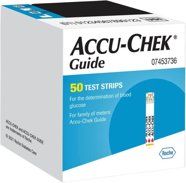 شرائط جهاز السكر أكوا-تشيك جايد مي Accu-Chek Guide Me Strips ( 50 شريط )