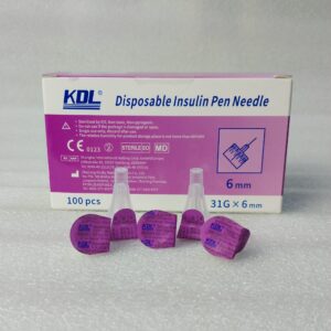 سنون قلم انسولين مقاس 6 ماركة Kdl ( 100 قطعة )