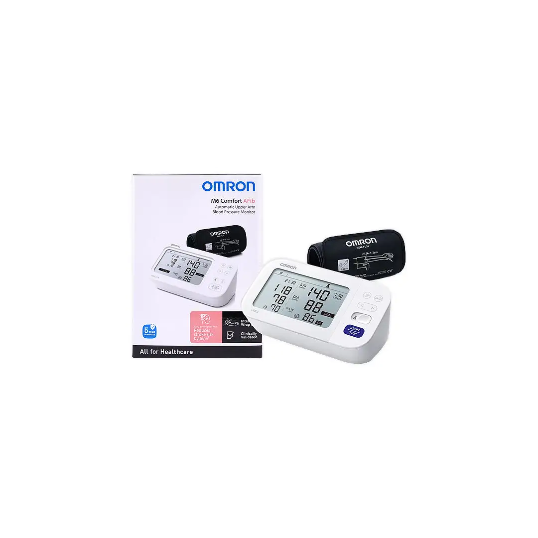 جهاز قياس ضغط الدم ( ديجيتال ) ماركة اومرون Omron M6 Comfort AFib فيتنامى الصنع مستورد ضمان 5 سنوات - الصورة 5