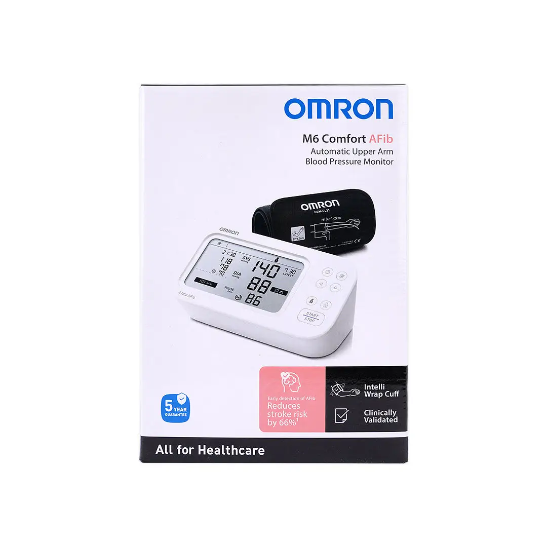 جهاز قياس ضغط الدم ( ديجيتال ) ماركة اومرون Omron M6 Comfort AFib فيتنامى الصنع مستورد ضمان 5 سنوات - الصورة 6