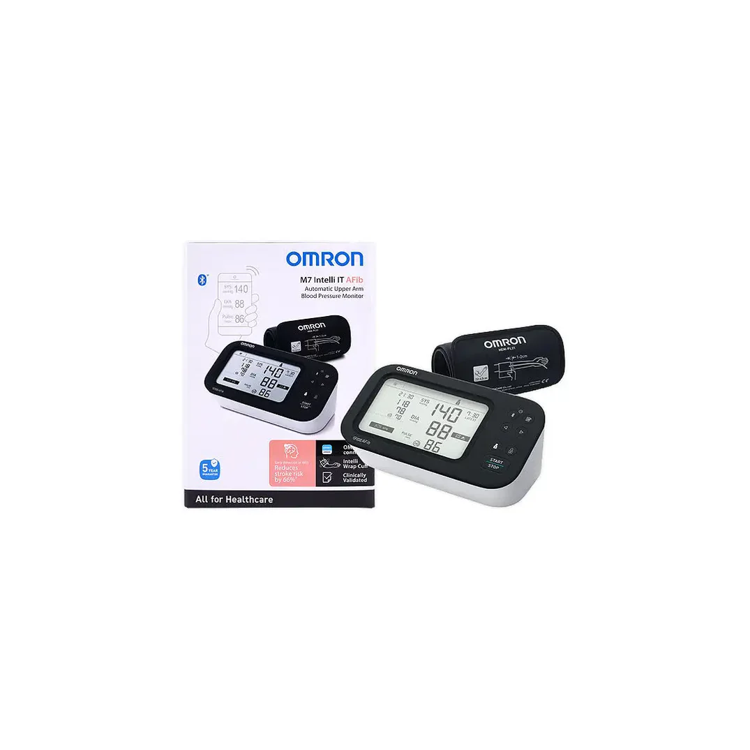 جهاز قياس ضغط الدم المنزلى ( ديجيتال ) ماركة اومرون Omron M7 Intelli IT AFIB فيتنامى الصنع مستورد ضمان 5 سنوات ( يعمل بتقنية بلوتوث من امرون ) - الصورة 7