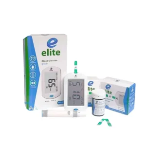 جهاز قياس نسبة السكر فى الدم ماركة ايليت Elite + علبة شرائط 50 شريطه هدية + 100 شكاكات