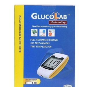 جهاز قياس نسبة السكر فى الدم ماركة جلوكو لاب GlucoLab كورى الصنع + 50 شريط هدية