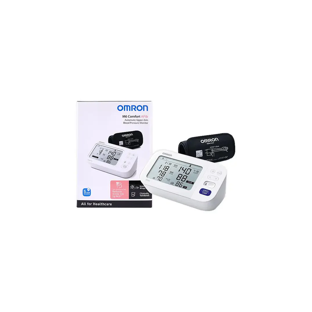 جهاز قياس ضغط الدم المنزلى ( ديجيتال ) ماركة اومرون Omron M6 Comfort AFIB فيتنامى الصنع مستورد ضمان 5 سنوات - الصورة 2