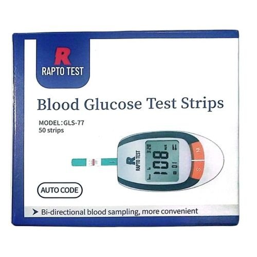 شرائط جهاز السكر رابتو تست Rapto Test Strips ( 50 شريط )