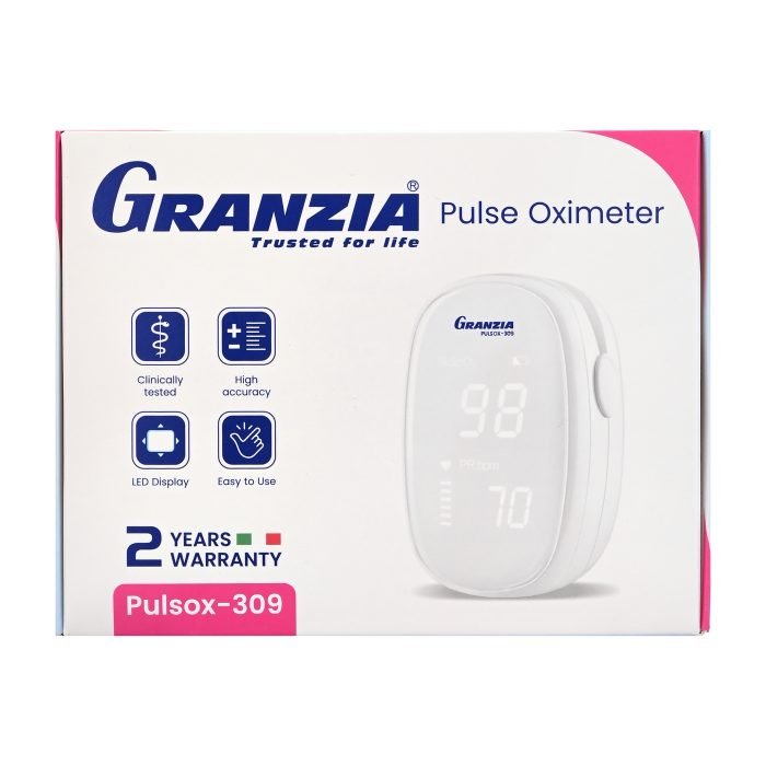 جهاز قياس نسبة الأكسجين فى الدم ماركة Granzia Pulsox 309 الإيطالية مستورد ضمان سنتين - الصورة 2