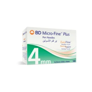 سنون قلم انسولين مقاس 4 ماركة بي دي ميكروفاين بلس BD Pen Needle 4mm ( 100 قطعة )
