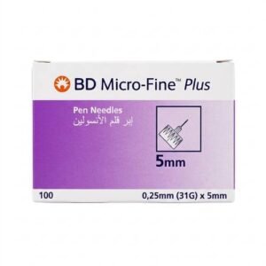 سنون قلم انسولين مقاس 5 ماركة بي دي ميكروفاين بلس BD Pen Needle 5mm ( 100 قطعة )