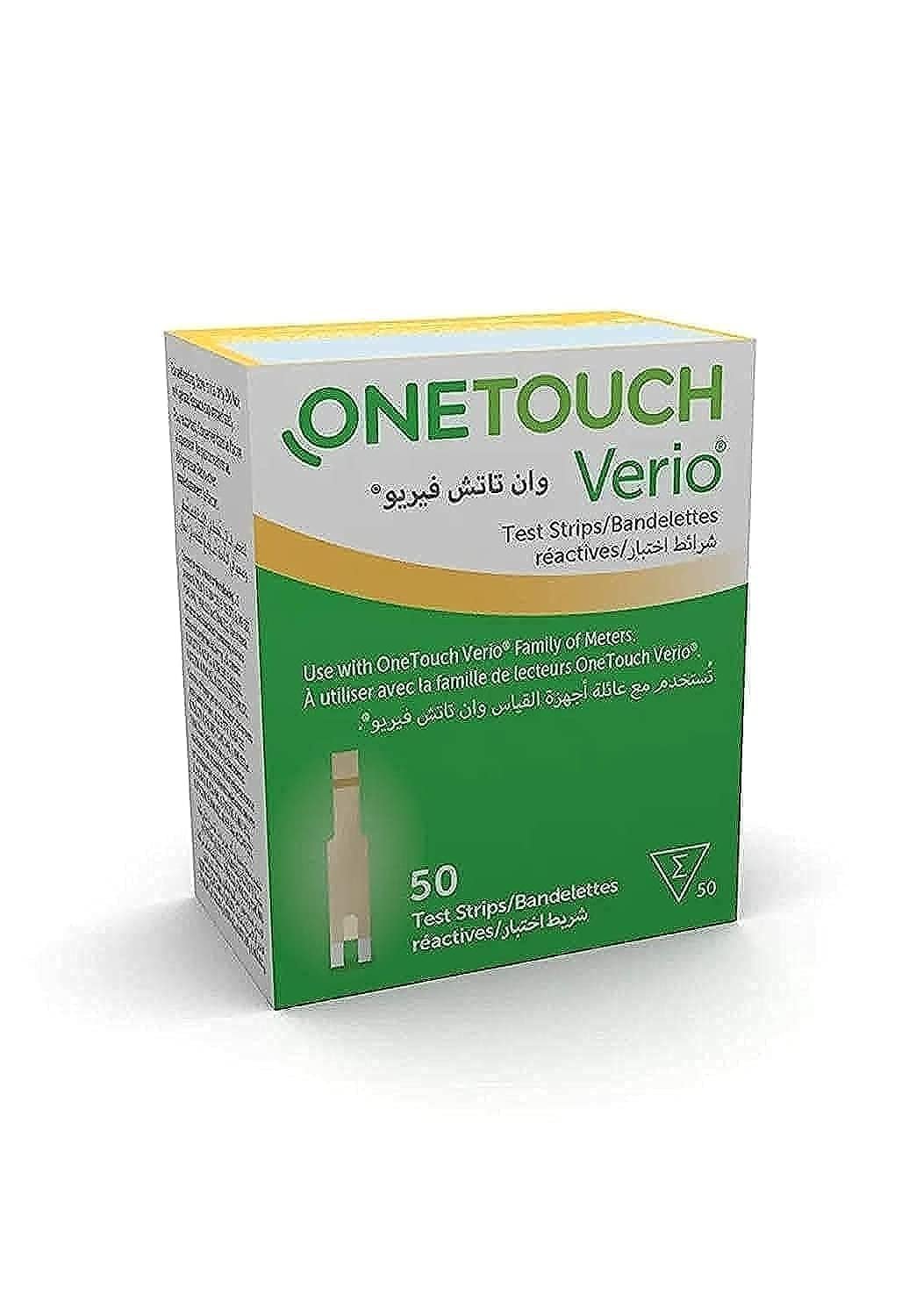 شرائط جهاز السكر وان تاتش فيريو One Touch Verio Strips ( 50 شريط )