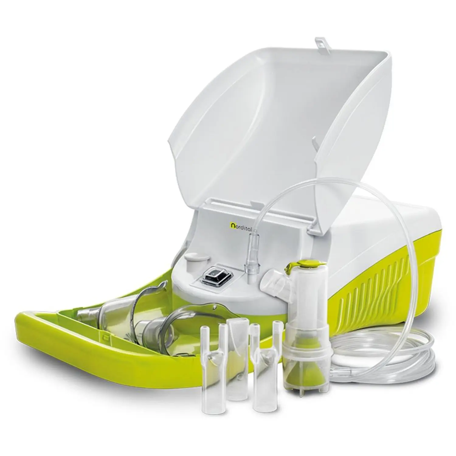 جهاز نيبولايزر ( إستنشاق البخار ) المنزلى ماركة نورد ايطاليا Norditalia AEROSOL NEBULIZER-Meganeb الايطالية مستورد ضمان 3 سنوات - الصورة 2