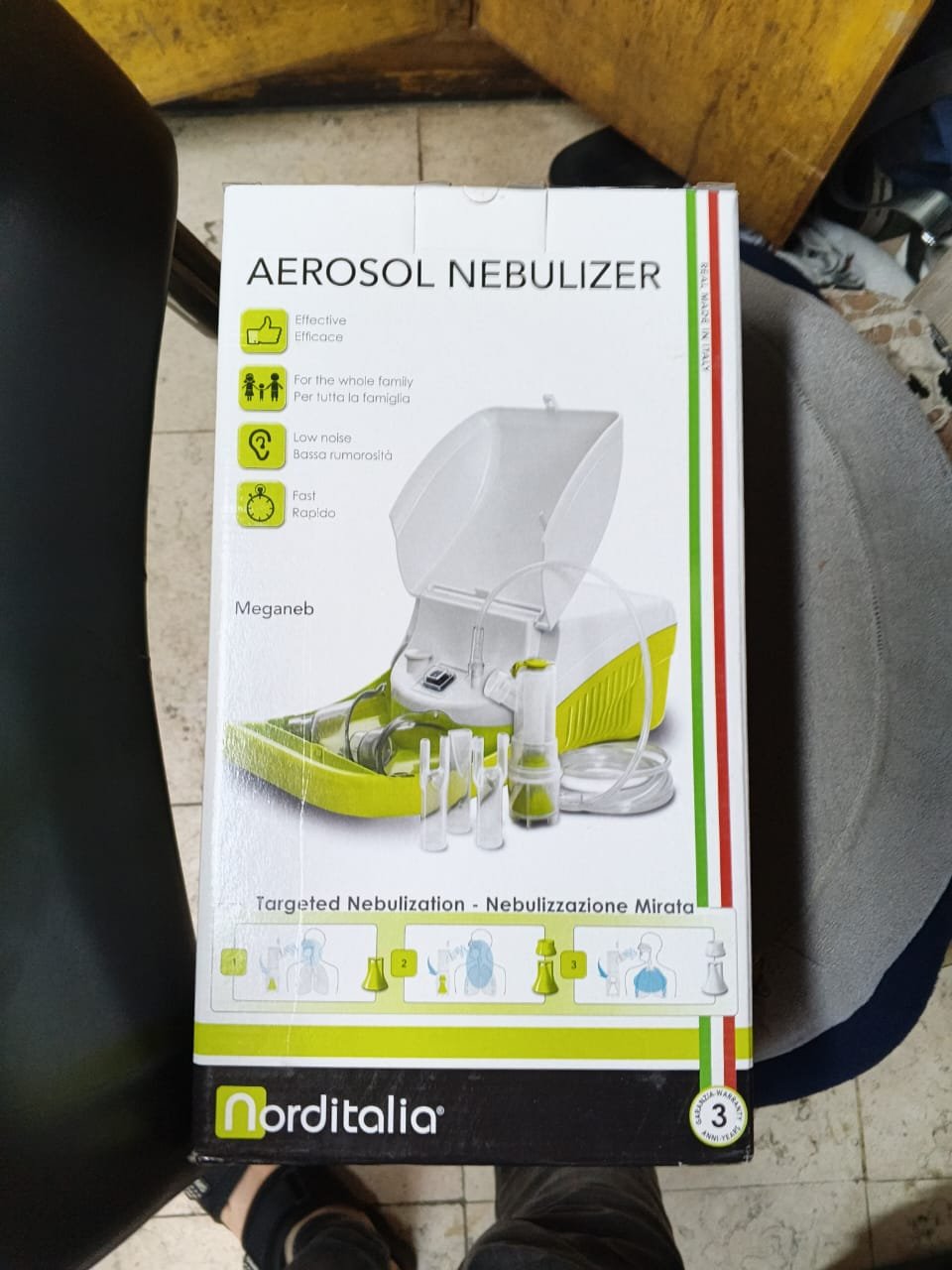 جهاز نيبولايزر ( إستنشاق البخار ) المنزلى ماركة نورد ايطاليا Norditalia AEROSOL NEBULIZER-Meganeb الايطالية مستورد ضمان 3 سنوات - الصورة 9
