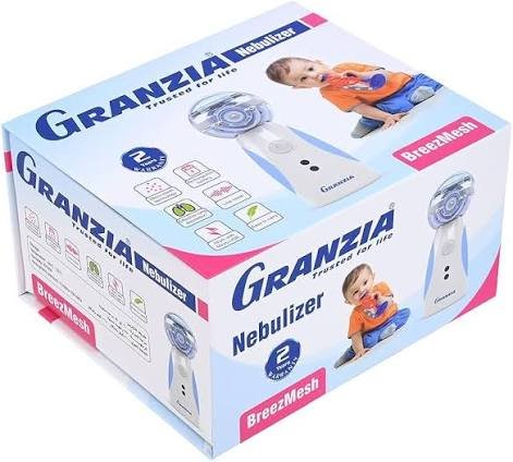 جهاز نيبولايزر ( إستنشاق البخار ) المنزلى ( محمول ) يعمل بالبطارية ماركة جرانزيا بريز ماش Granzia BreezMesh الايطالية مستورد ضمان سنتين - الصورة 2